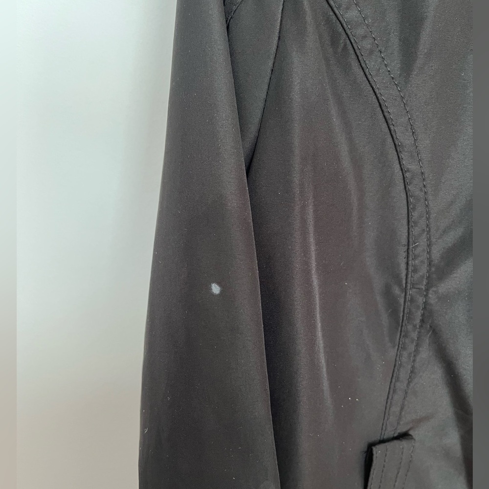 Majora Black Belted Double Breasted Trench Jacket Womens L - Picture 5 of 10